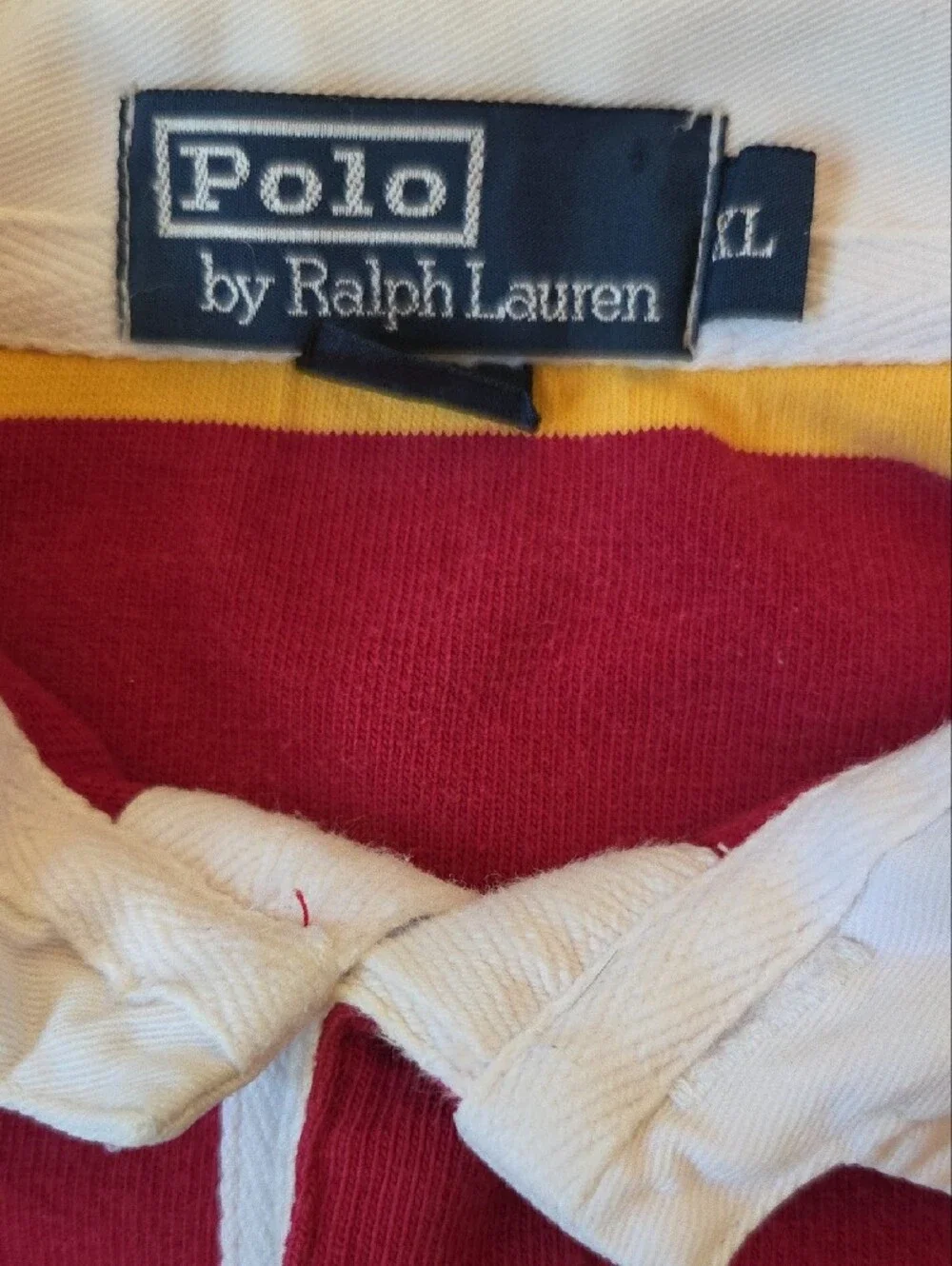 Vintage Polo Ralph Lauren Striped Long Sleeve Rugby Shirt - Men's XL